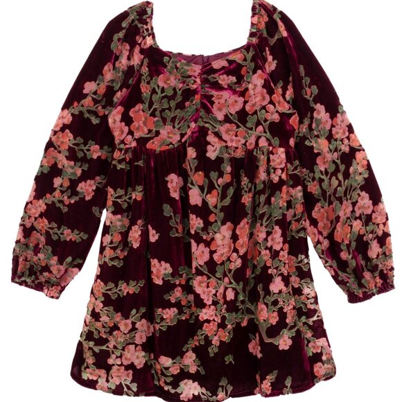 NWT 16US Rare Editions Big Girls Searington Road Floral Print Baby Doll Dress - Picture 1 of 4